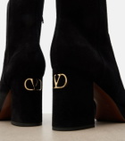 Valentino Garavani Fawcette VLogo suede ankle bots