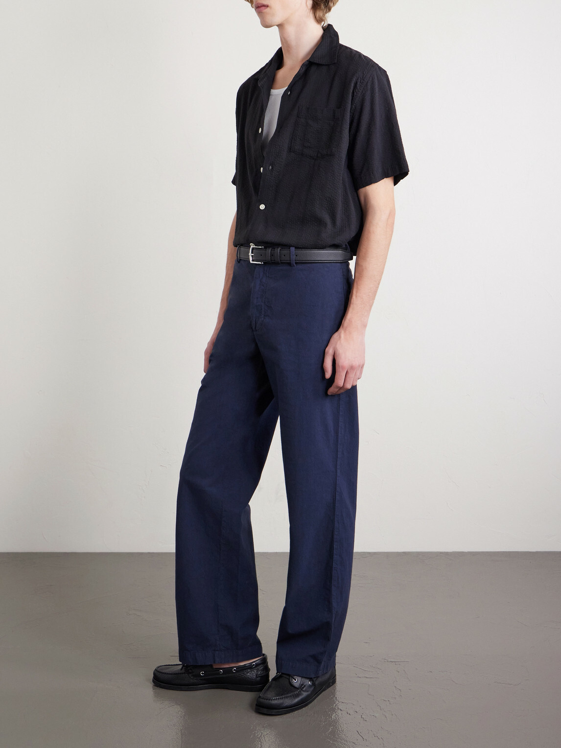 Barena - Straight-Leg Garment-Dyed Cotton Trousers - Blue