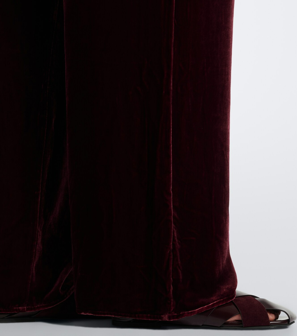 Asceno Austin velvet wide-leg pants
