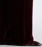 Asceno Austin velvet wide-leg pants