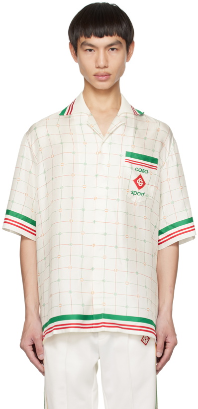 Photo: Casablanca White Tennis Club Check Shirt