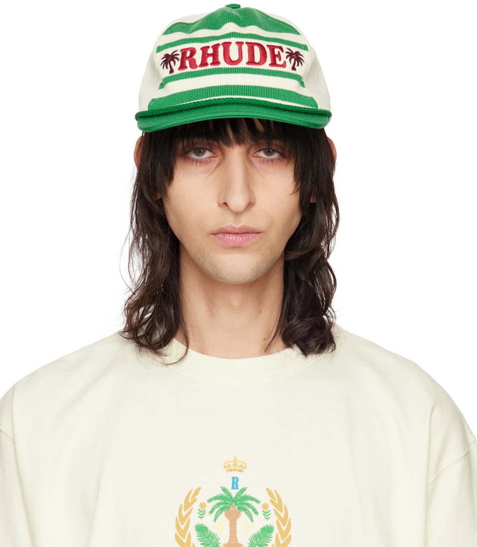 Rhude Green & Off-White Beach Sports Club Cap