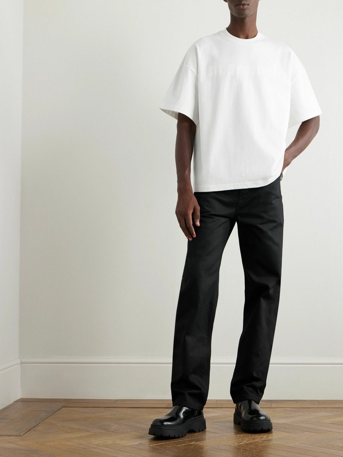 Jil Sander - Logo-Print Cotton-Jersey T-Shirt - White Jil Sander