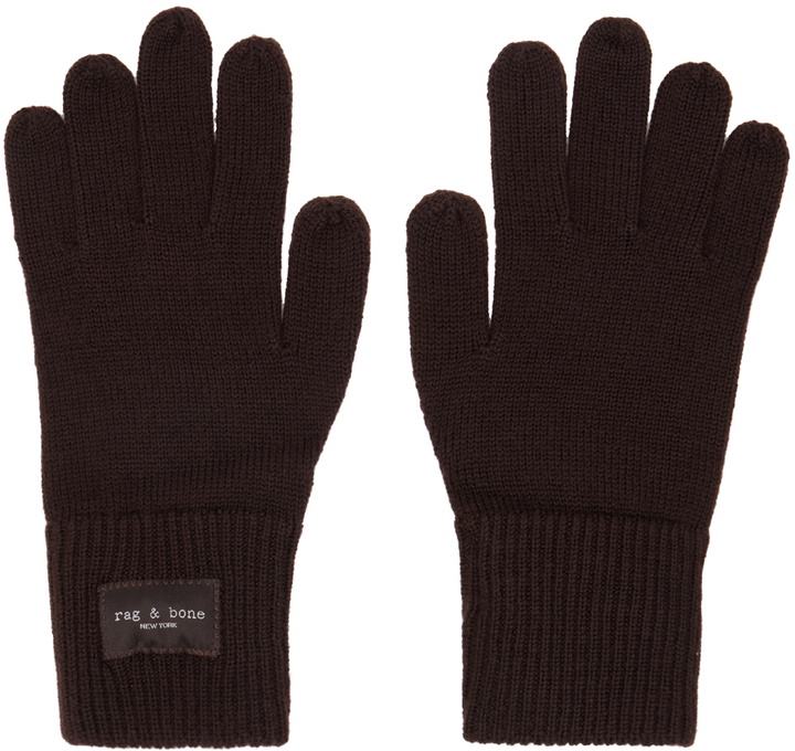 Photo: rag & bone Brown Addison Tech Gloves