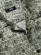 STÜSSY - Camp-Collar Printed Silk Shirt - Brown