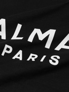 Balmain - Logo-Print Cotton-Jersey T-Shirt - Black