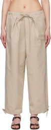 Deiji Studios Beige Drawcord Trousers