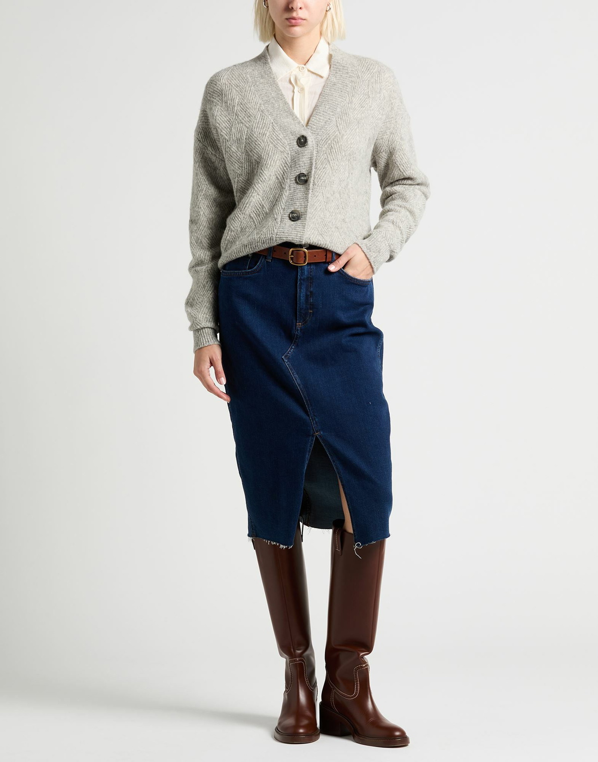 Veronica Beard Womens Denim skirt in Blue