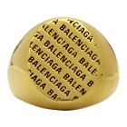 Balenciaga Gold Precious Logo Ring