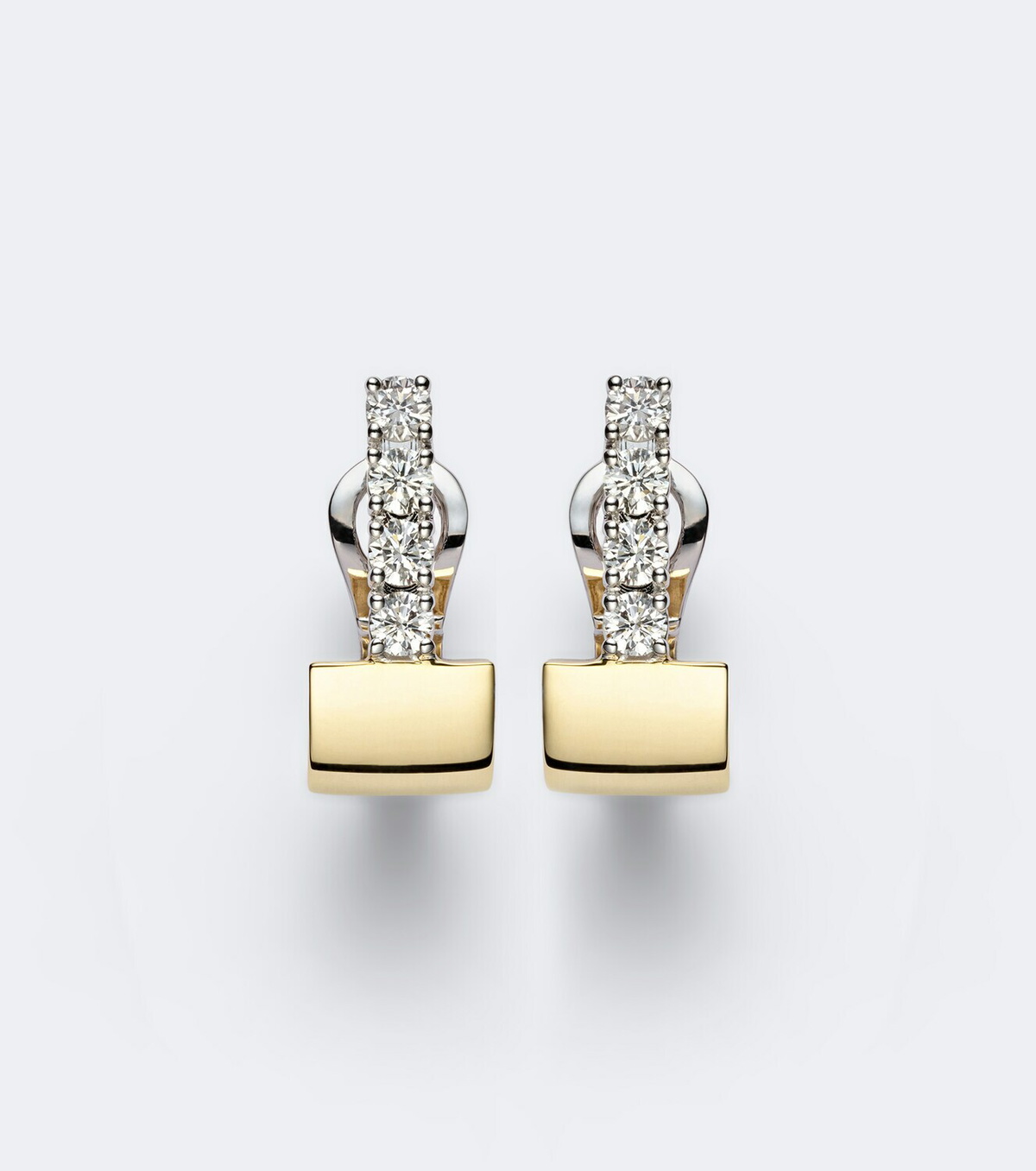 Yeprem Golden Strada 18kt gold huggie earrings with diamonds