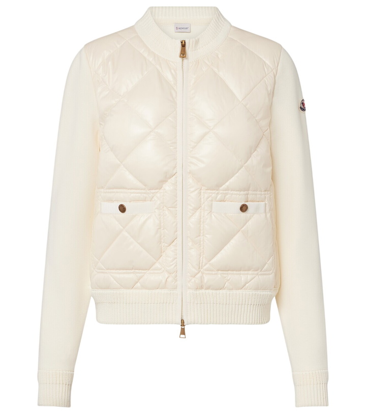 Photo: Moncler Down-paneled cotton cardigan