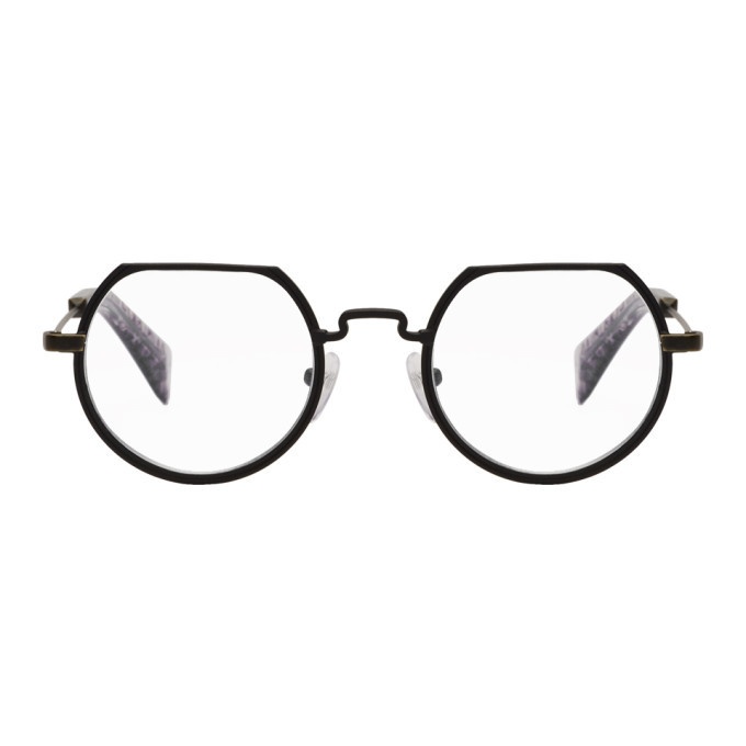Photo: Yohji Yamamoto Black Flat Top Glasses