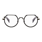Yohji Yamamoto Black Flat Top Glasses