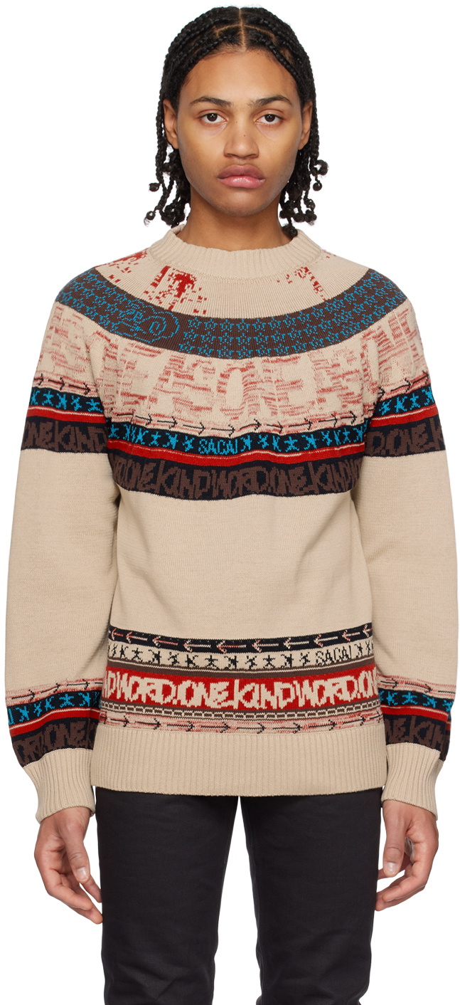 sacai Eric Haze Graphic Knit Pullover