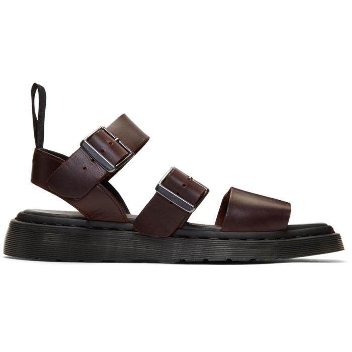 Photo: Dr. Martens Black and Brown Charro Gryphon Sandals 