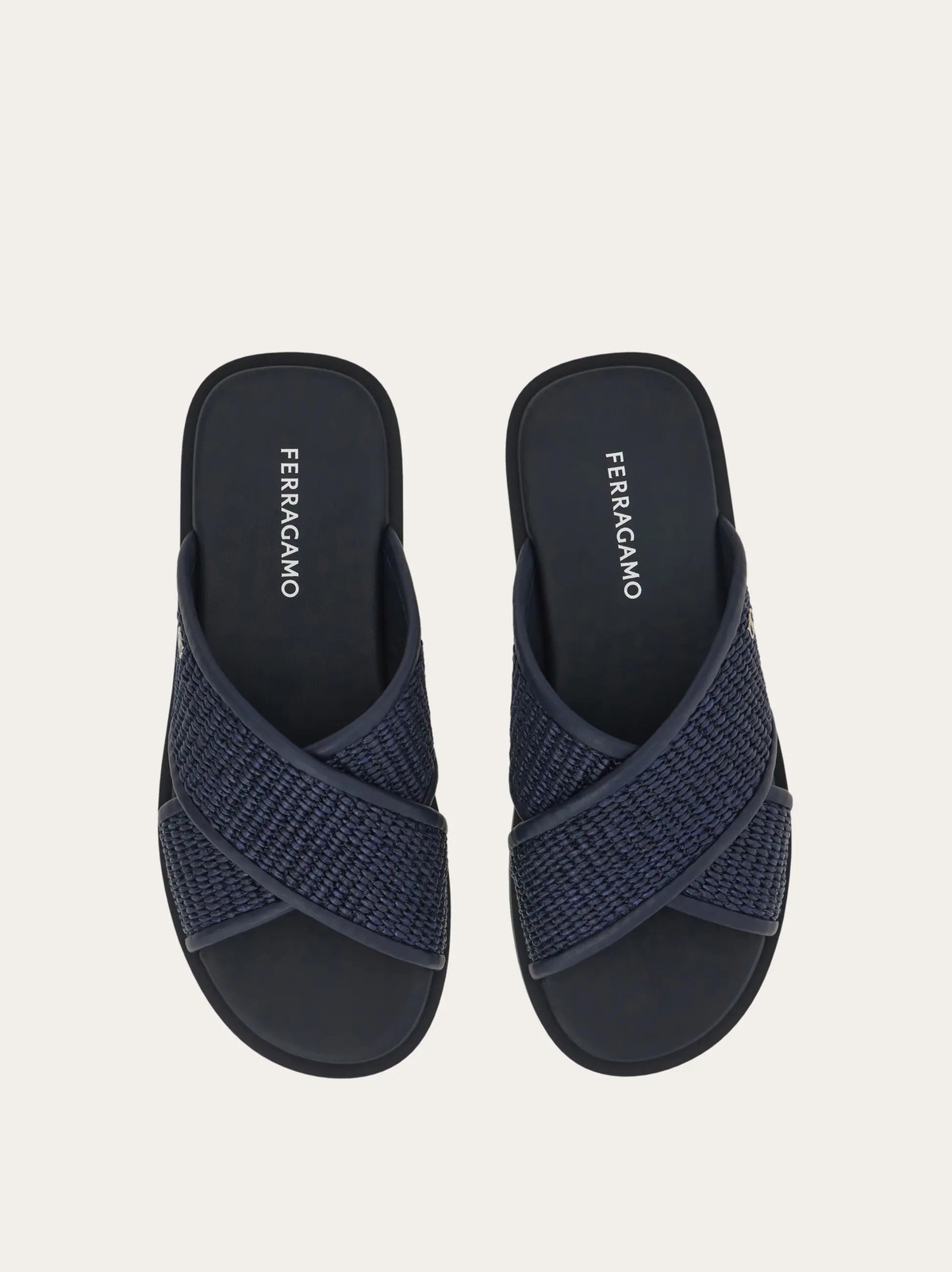 Ferragamo Mens Gancini ornament sandal in Blue