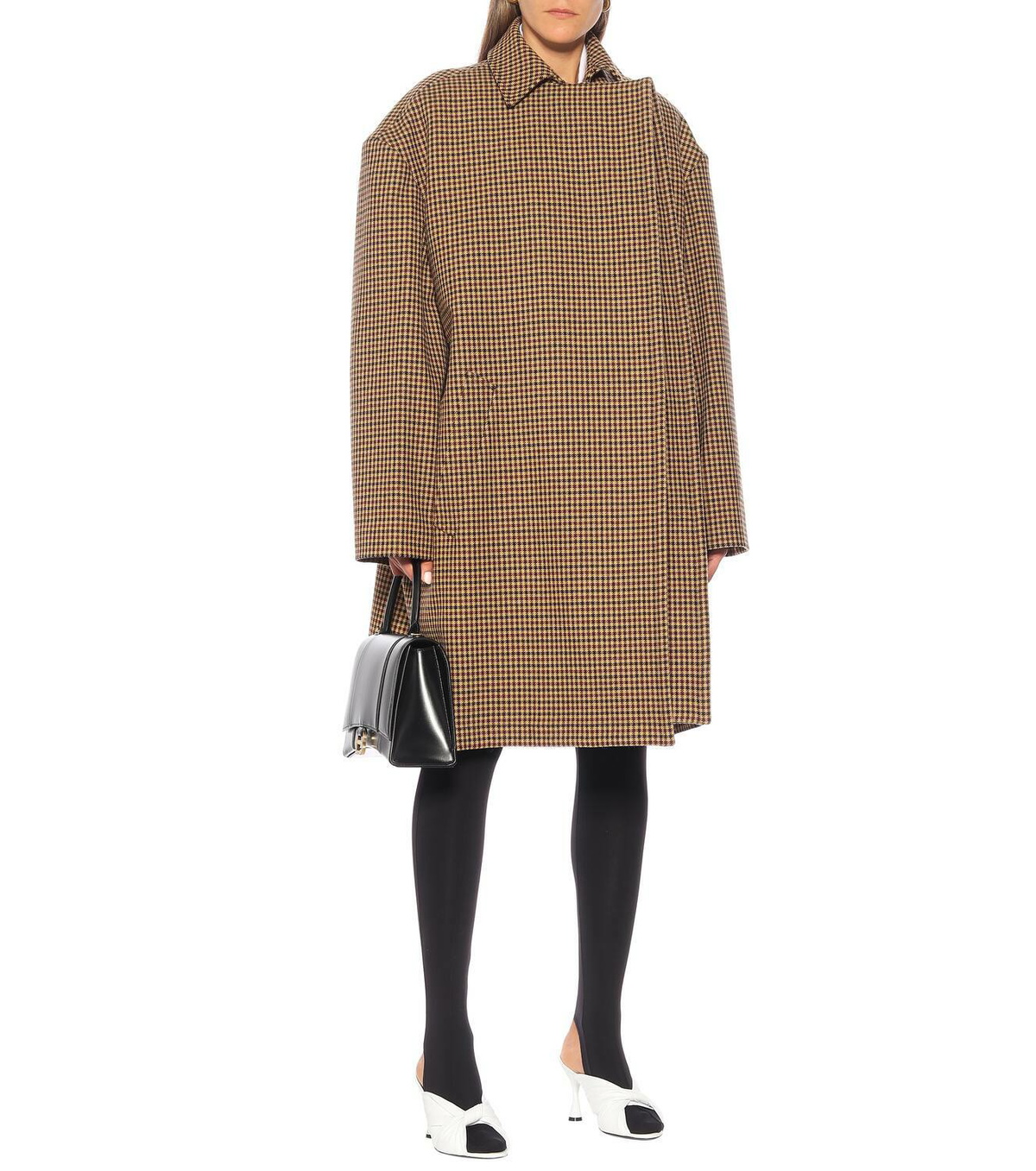 Balenciaga Houndstooth wool-blend coat Balenciaga