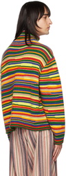 The Elder Statesman Multicolor Horizon Loom Turtleneck