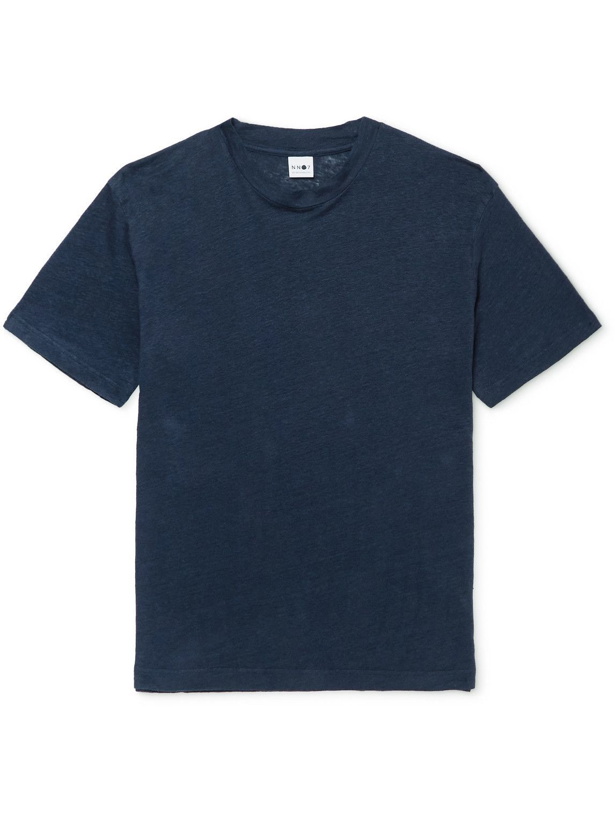 Photo: NN07 - Dylan Linen T-Shirt - Blue