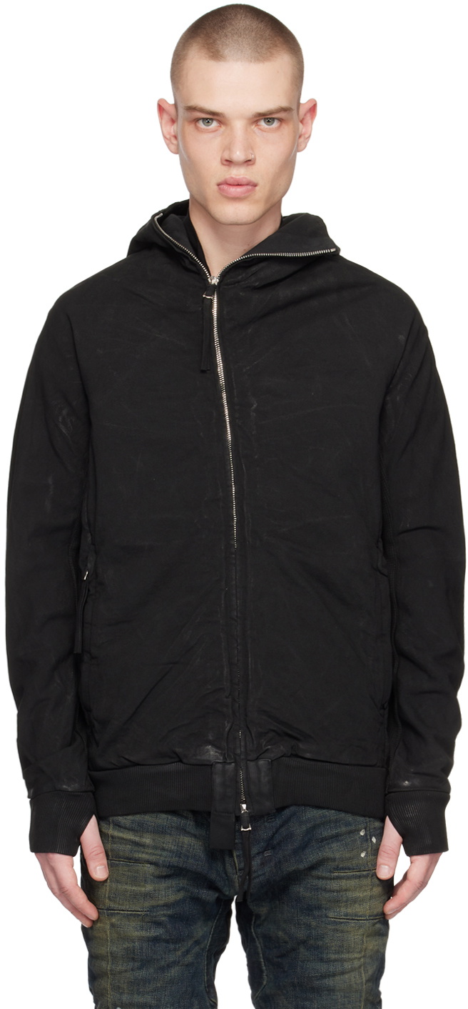 Boris Bidjan Saberi Black Paneled Hoodie