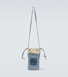 Loewe Anagram leather-trimmed shoulder bag