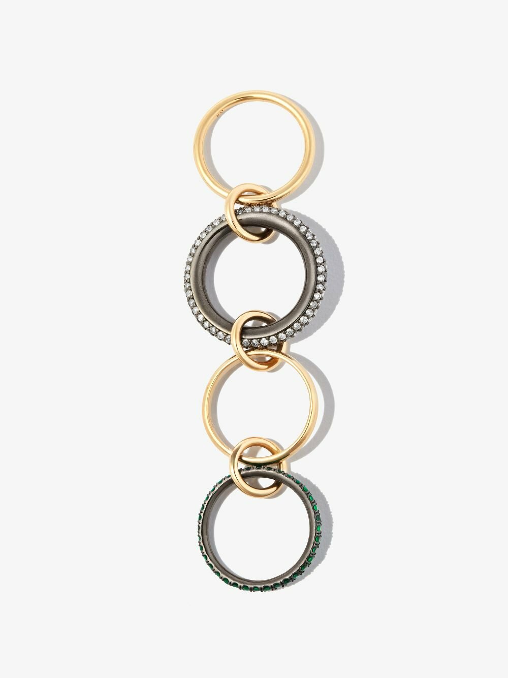 Spinelli Kilcollin 18K Yellow Gold Vega Diamond And Emerald Ring