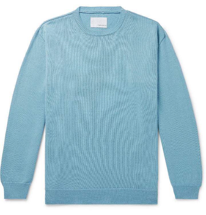 Photo: NANAMICA - Knitted Sweater - Blue