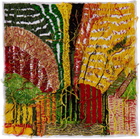 Luna Del Pinal White & Yellow Harvest Topographic Cushion Cover