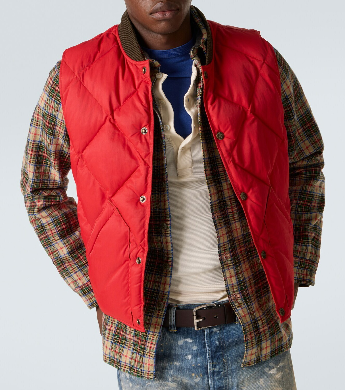 RRL Quilted twill vest