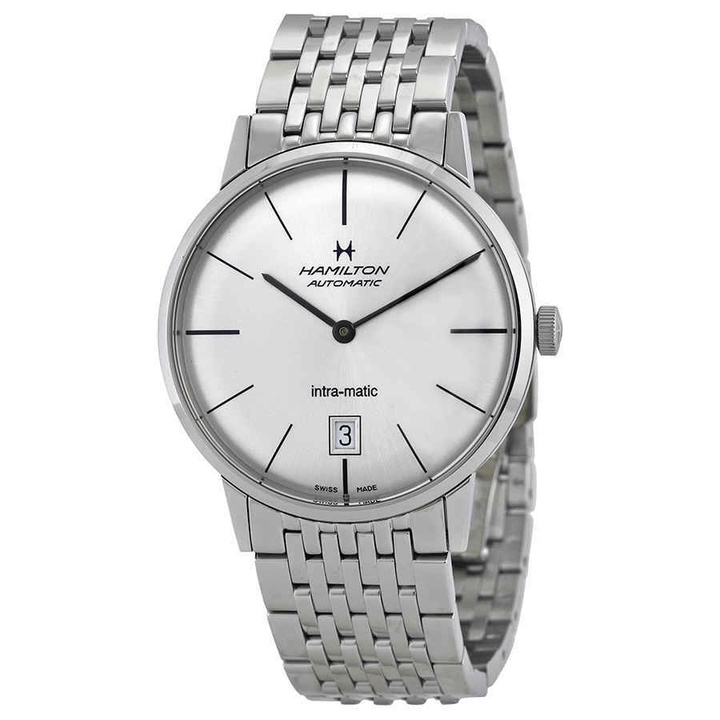 Photo: Hamilton Intra-Matic Silver Dial Stainless Steel Mens Watch H38455151