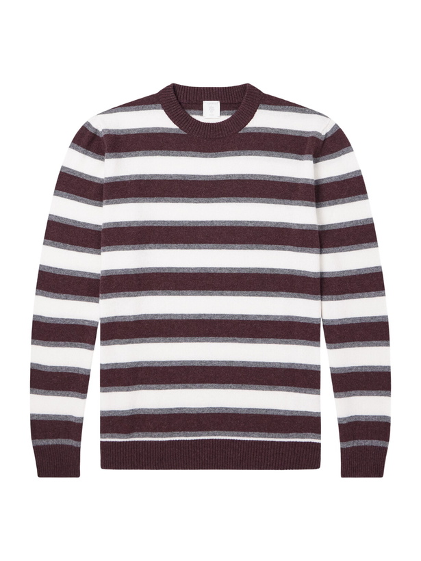 Photo: Eleventy - Striped Cashmere Sweater - Brown