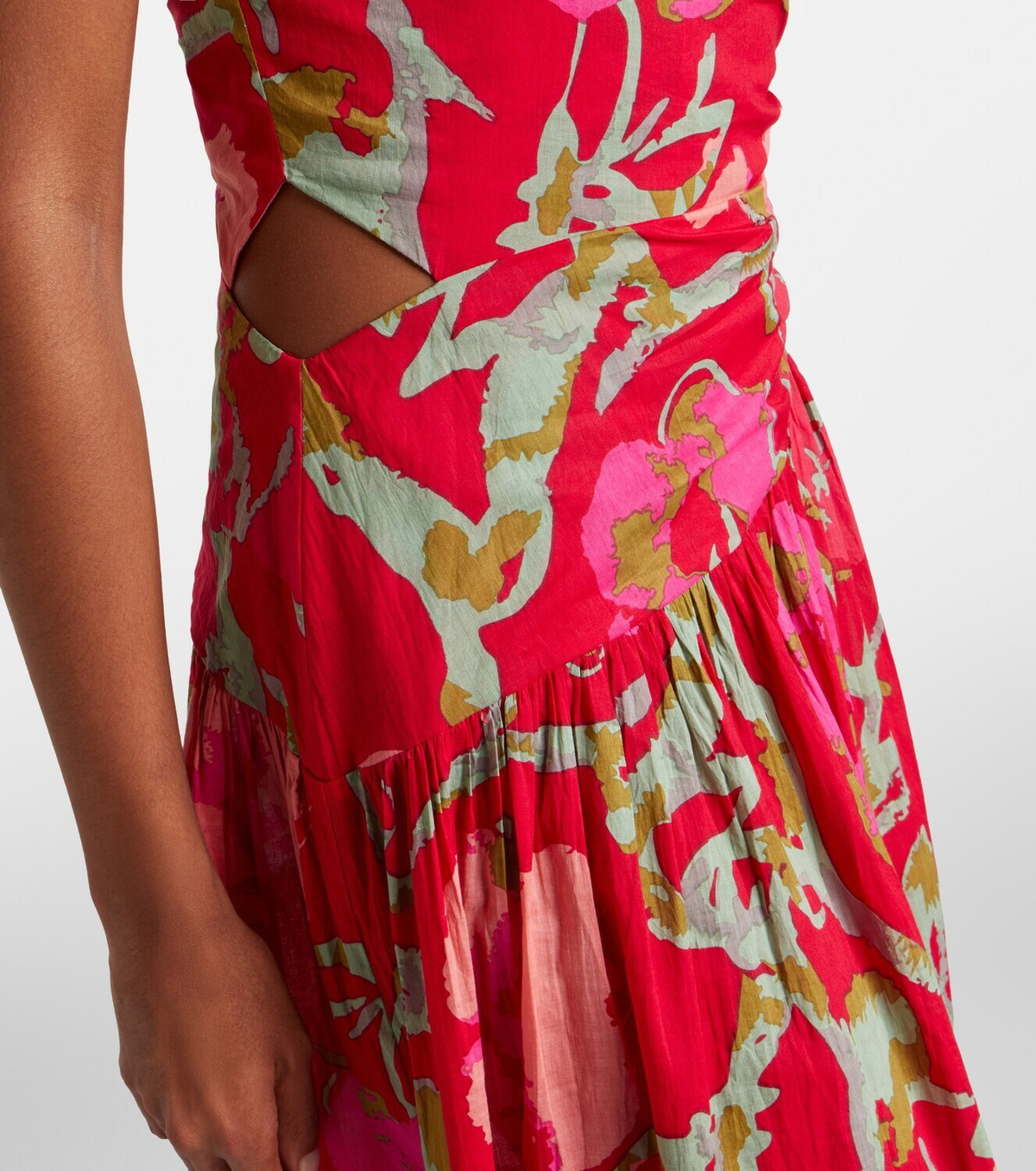 Velvet Cosima floral cotton midi dress