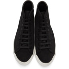 Saint Laurent Black Malibu Mid-Top Sneakers