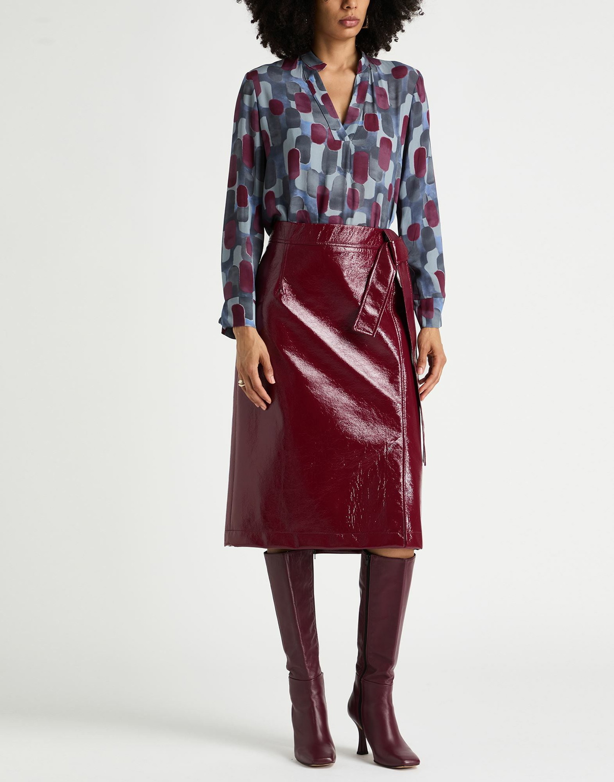 Manila Grace Womens Top Slate in Blue
