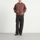 Pleasures Men's Mallard Plaid Zip Hoodie in Red