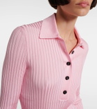 Ferragamo Ribbed-knit polo sweater