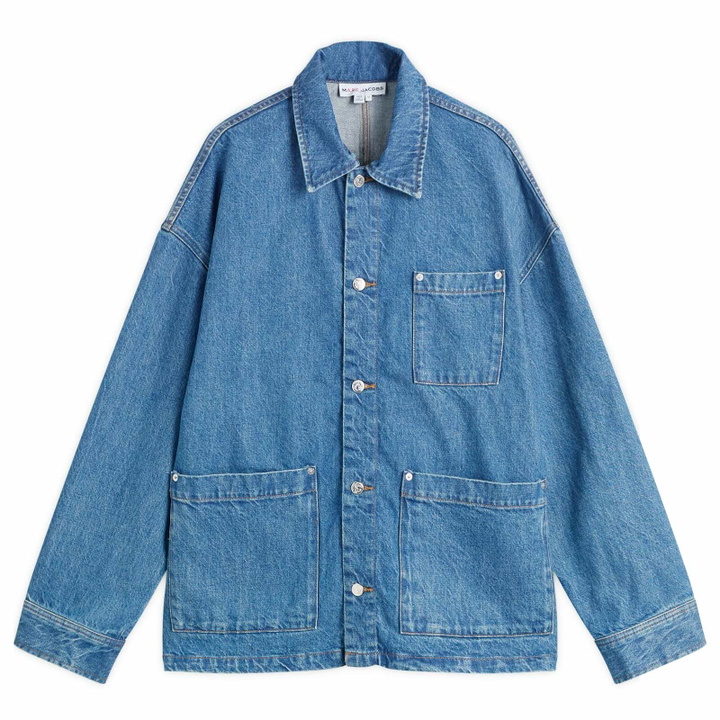 Photo: A.P.C. Men's x Marc Jacobs The Denim Jacket in Washed Indigo