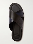Berluti - Sifnos Scritto Leather Sandals - Black