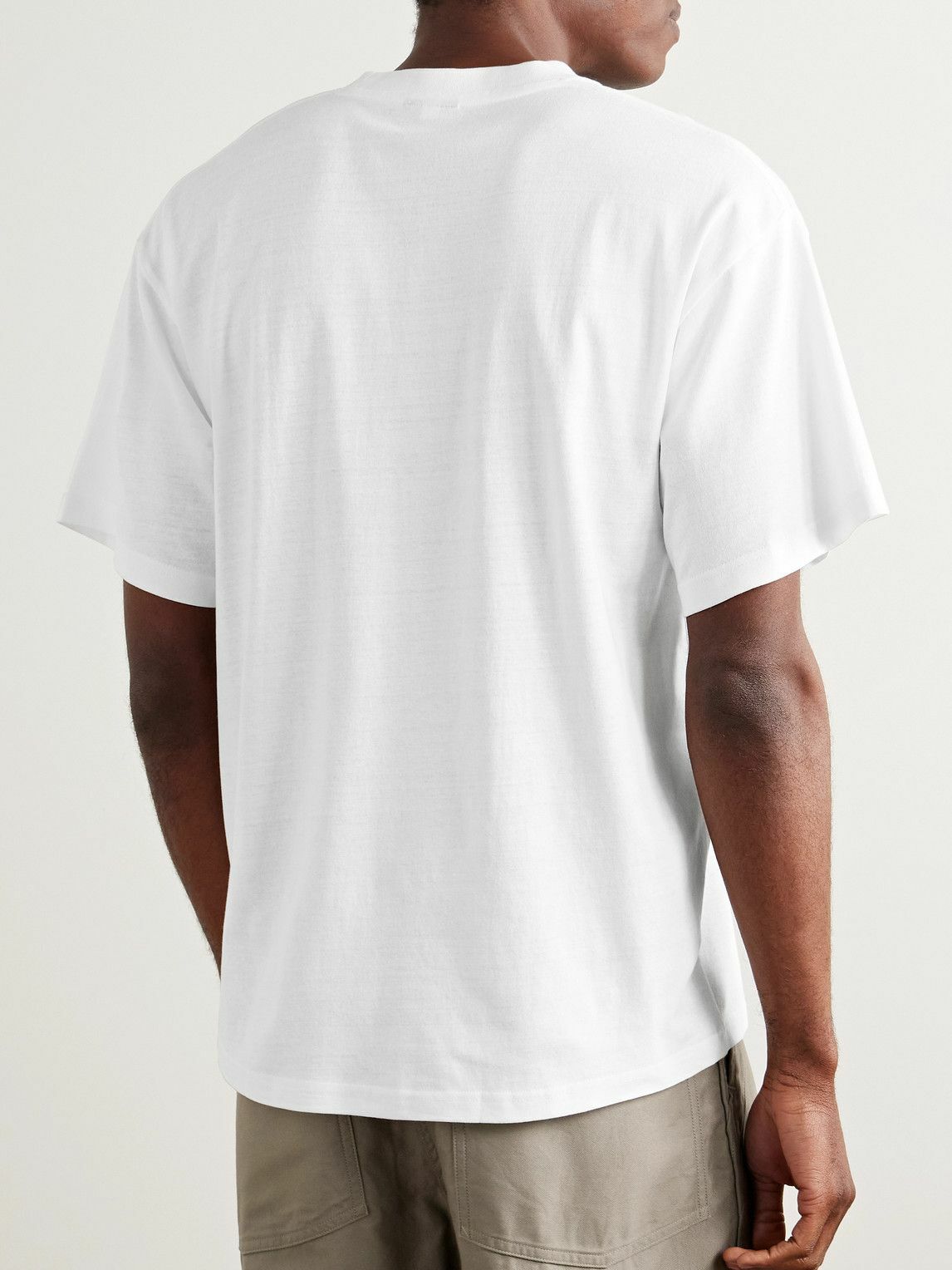 Small Talk - Logo-Print Cotton-Blend Jersey T-Shirt - White