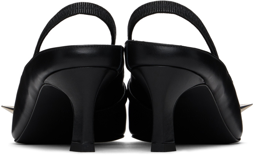 Justine Clenquet Black Joy Slingback Heels