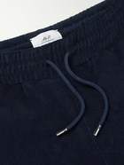 Mr P. - Straight-Leg Cotton-Terry Drawstring Shorts - Blue