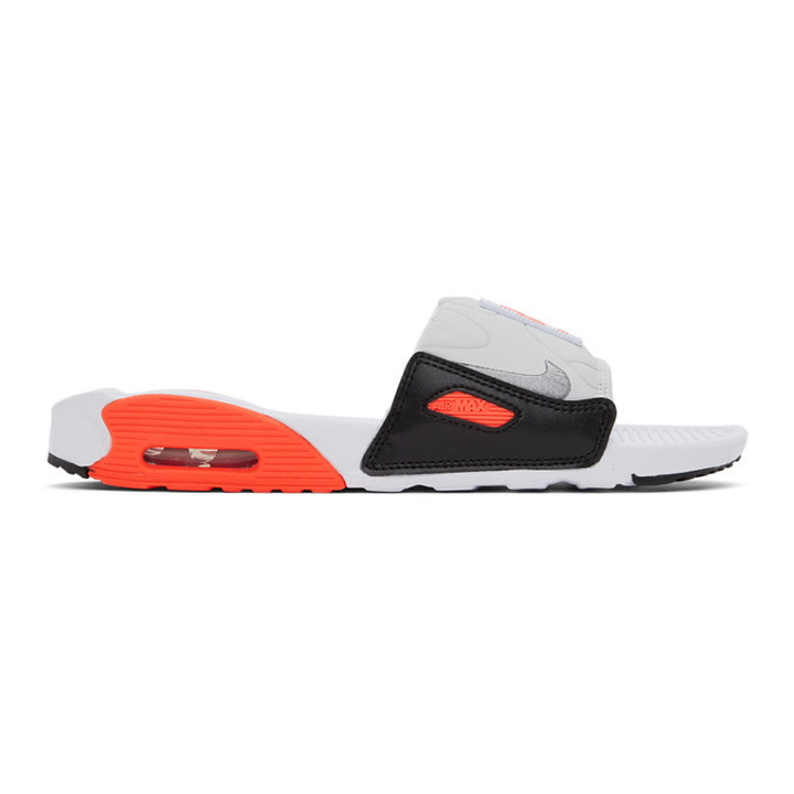 Photo: Nike White and Pink Air Max 90 Slides