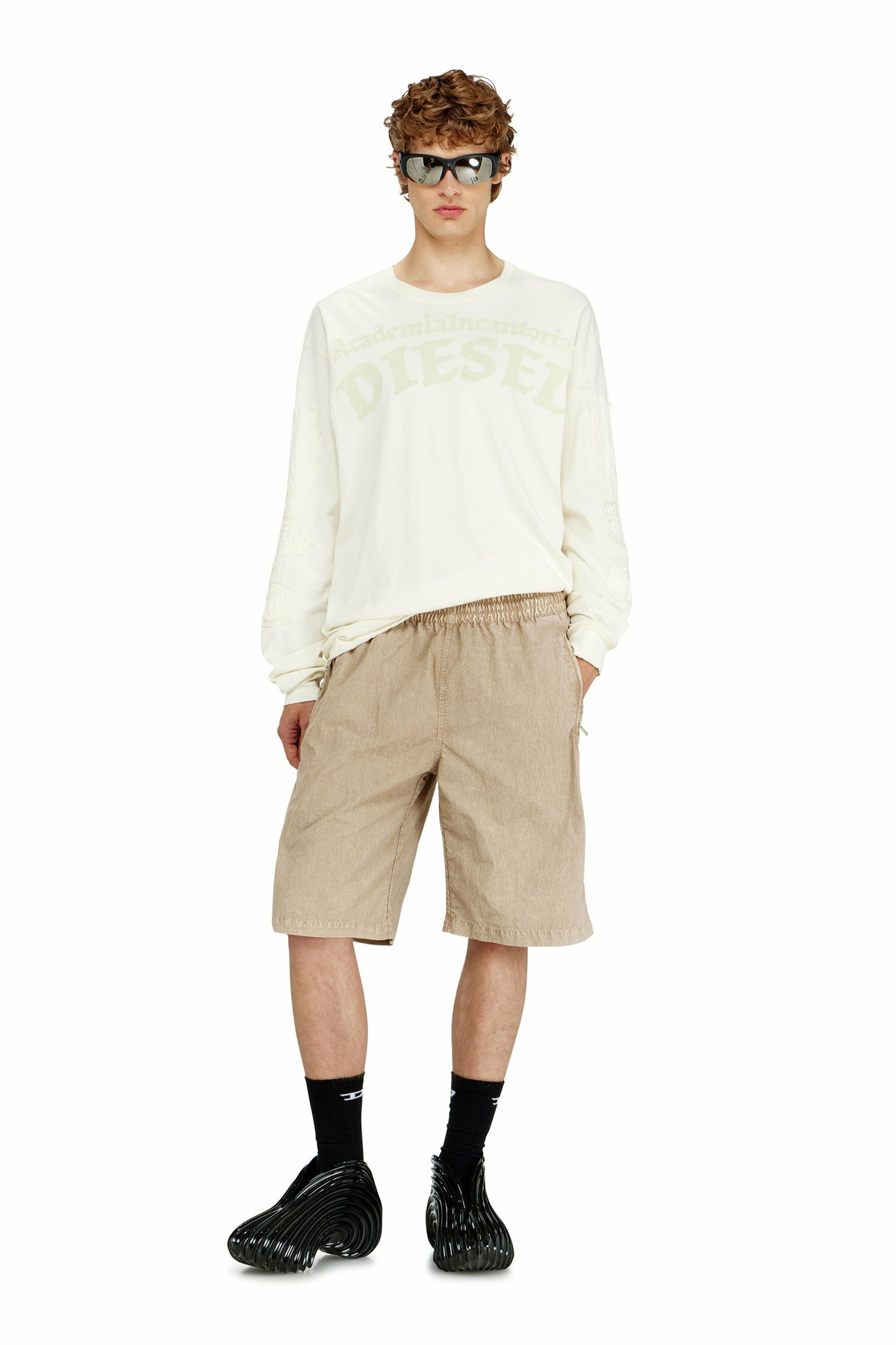 Diesel Treated nylon shorts - Shorts - Man -