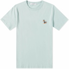 Maison Kitsuné Men's Dressed Fox Patch Classic T-Shirt in Blue Haze