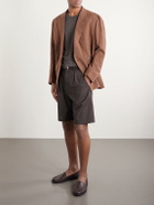 Thom Sweeney - Linen-Blend T-Shirt - Brown