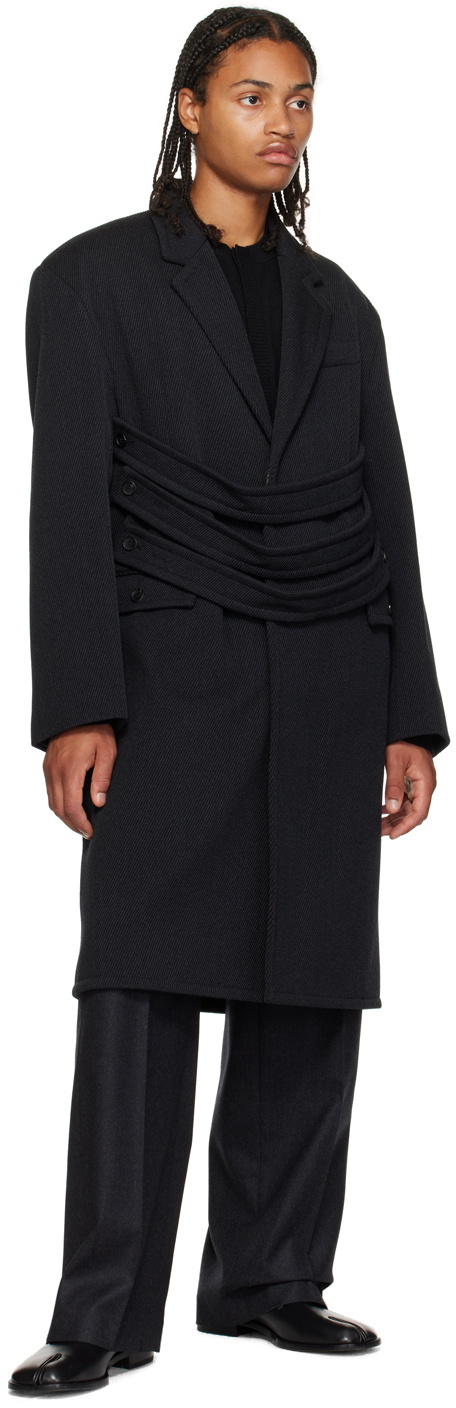 T/SEHNE Black Strap Cardigan