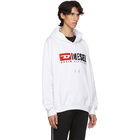 Diesel White S-Division Logo Hoodie