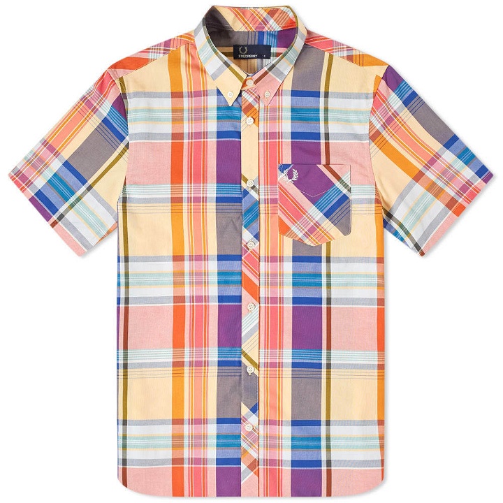 Photo: Fred Perry Madras Check Button Down Shirt Red