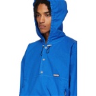Off-White Blue Hooded Anorak Jacket