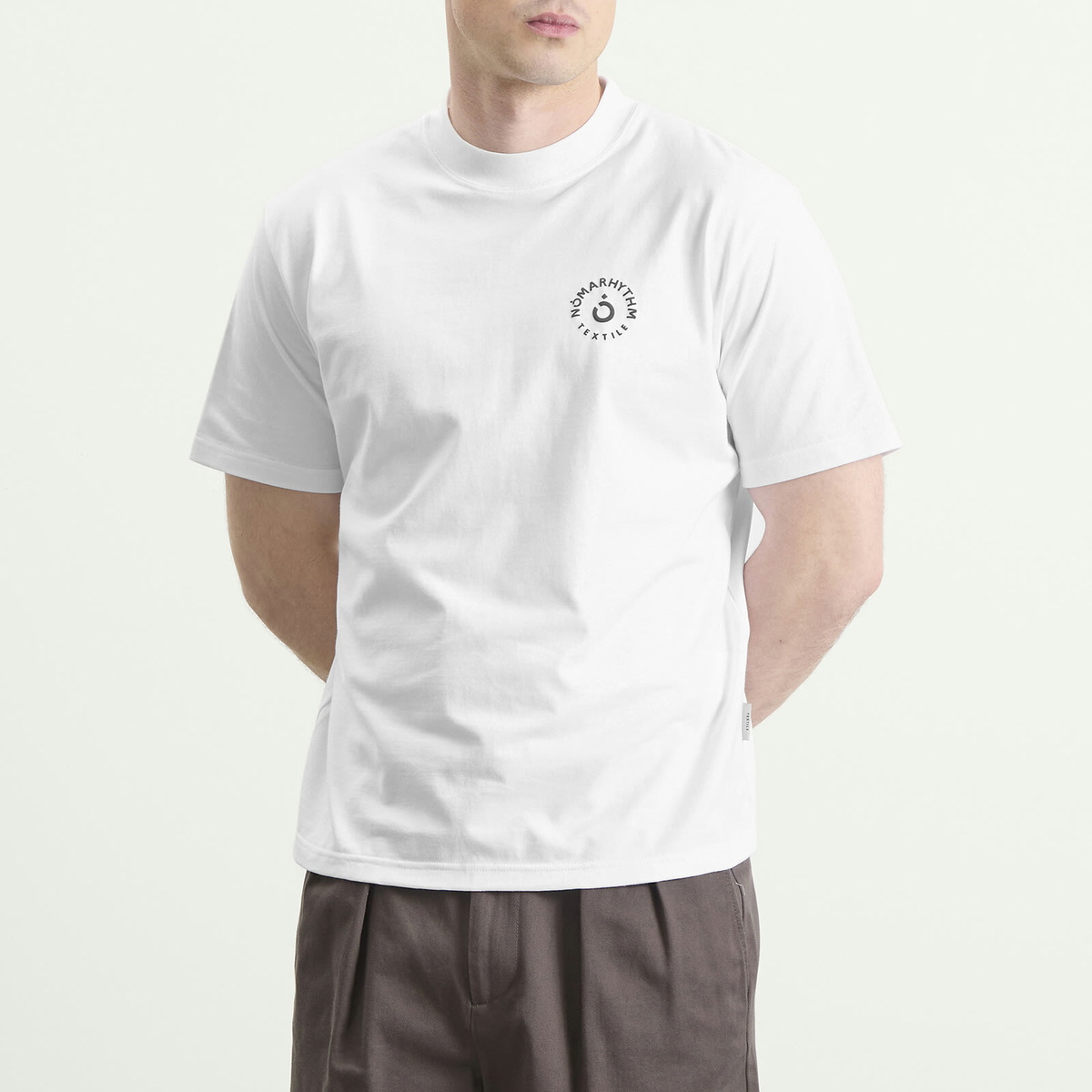 NOMARHYTHM TEXTILE Men's Logo T-Shirt in White